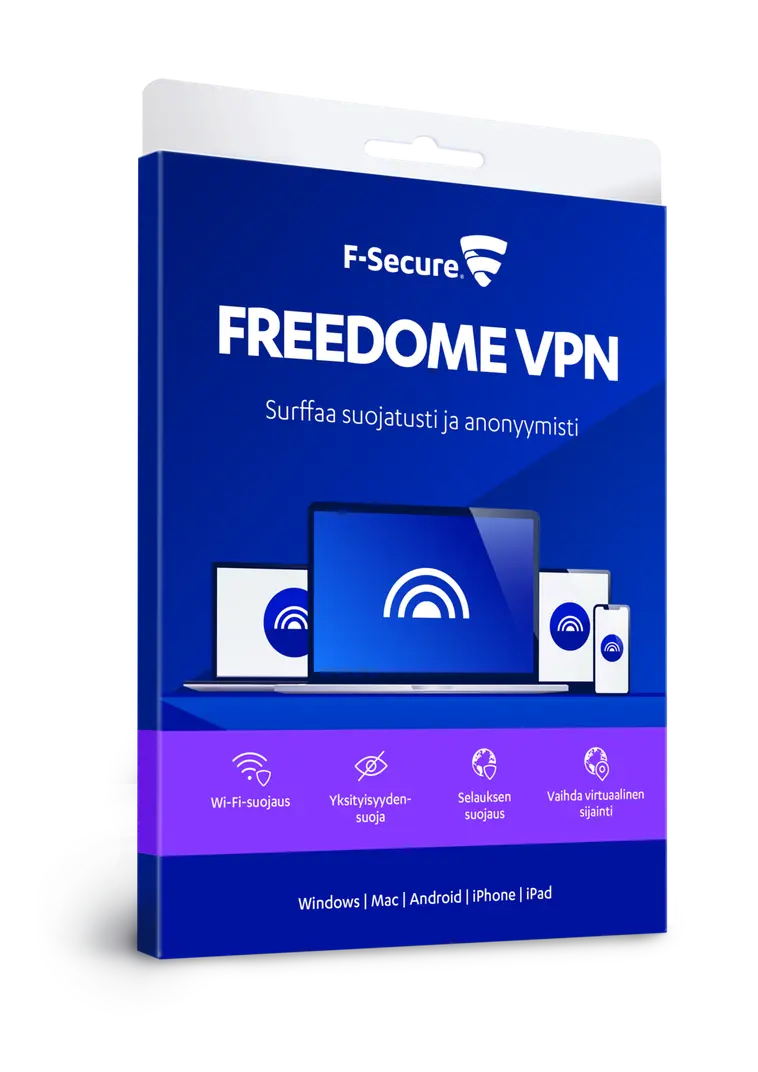 F-Secure FREEDOME VPN 1 vuosi 3 laitetta