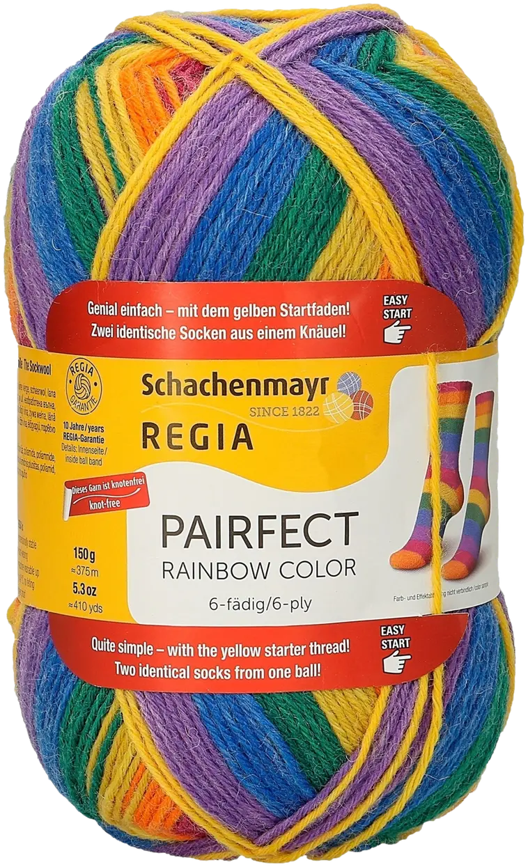Regia Pairfect Rainbow Color sukkalanka 6ply 150g