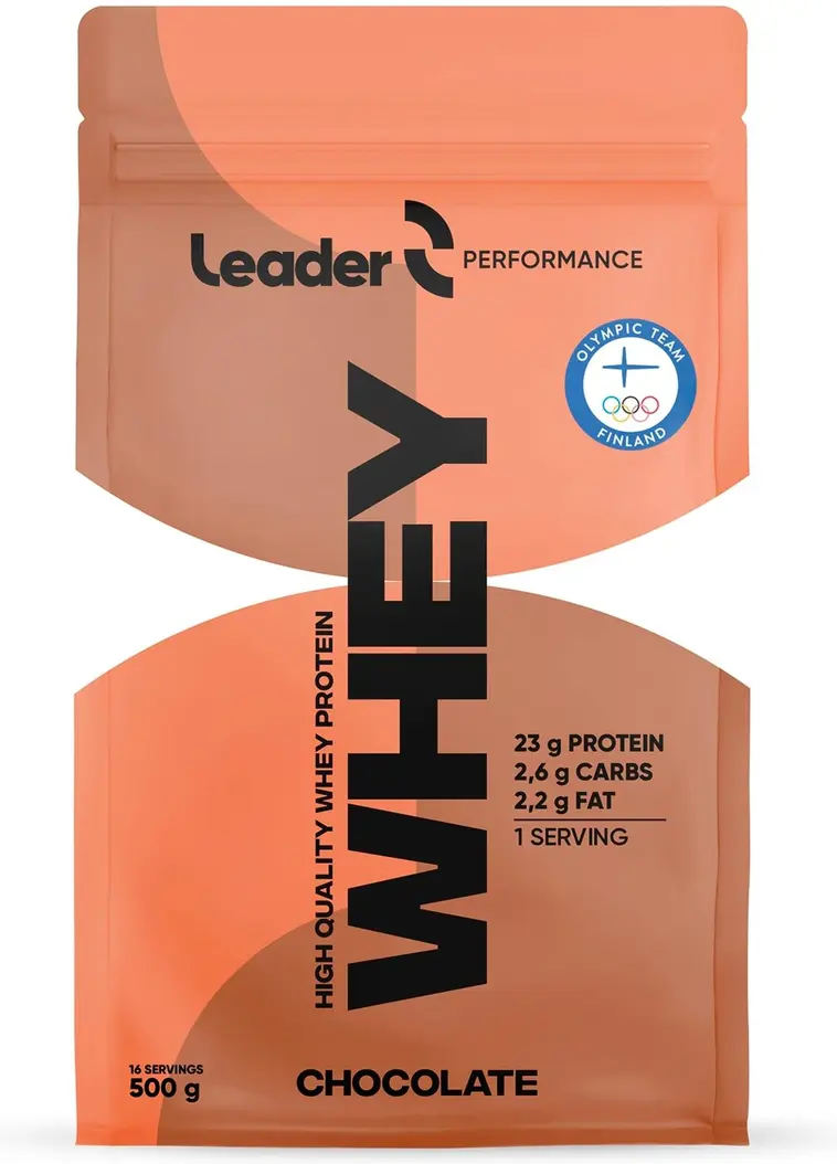 Leader Performance Whey heraproteiinijauhe suklaanmakuinen 500 g