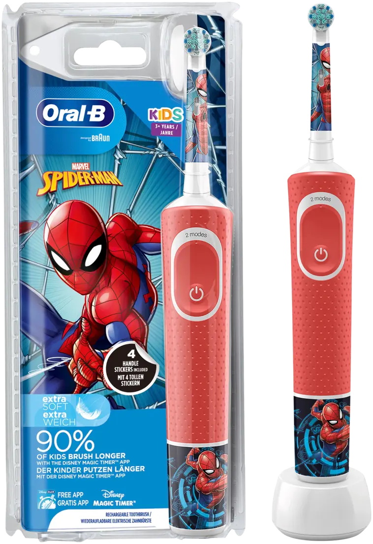 Oral-B Kids Spider-Man -Sähköhammasharja Braun-tekniikalla
