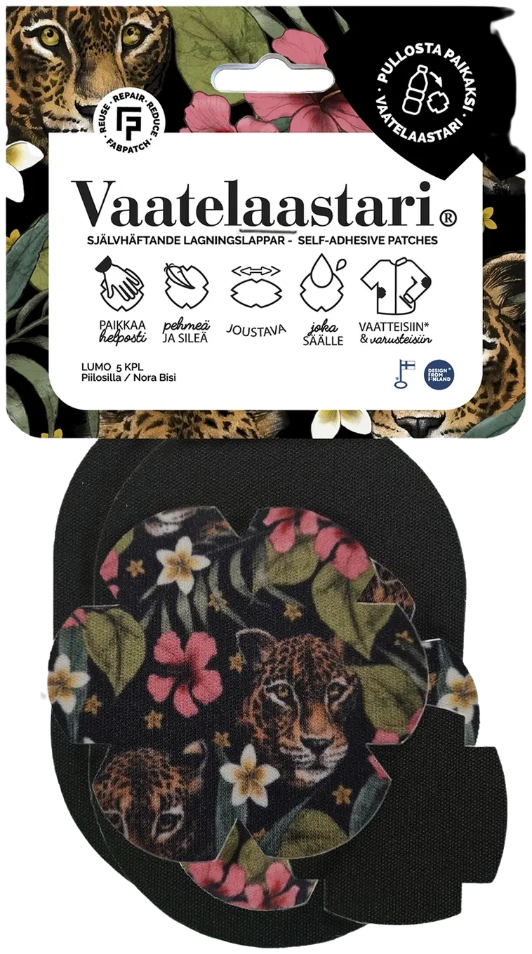 FabPatch Vaatelaastari, Lumo -helppo, hankaamalla kiinnittyvä tekstiilien korjauspaikka
