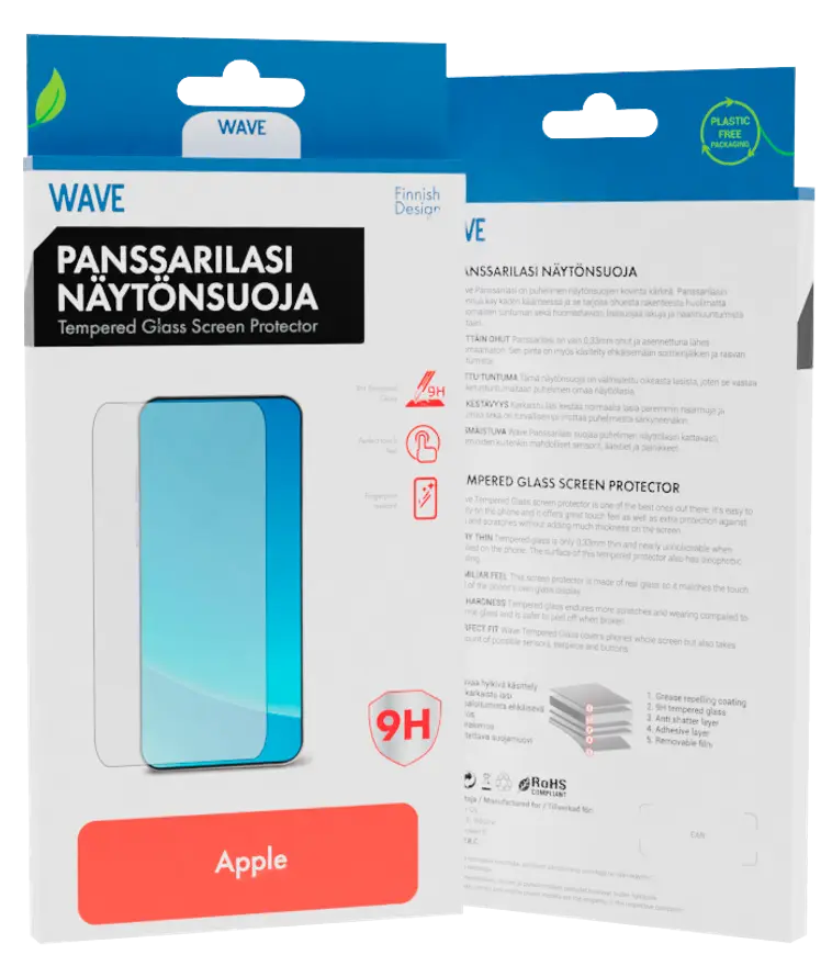 Wave Panssarilasi, Suora, Apple iPhone SE (2022) / SE (2020) / 8 / 7 / 6S / 6