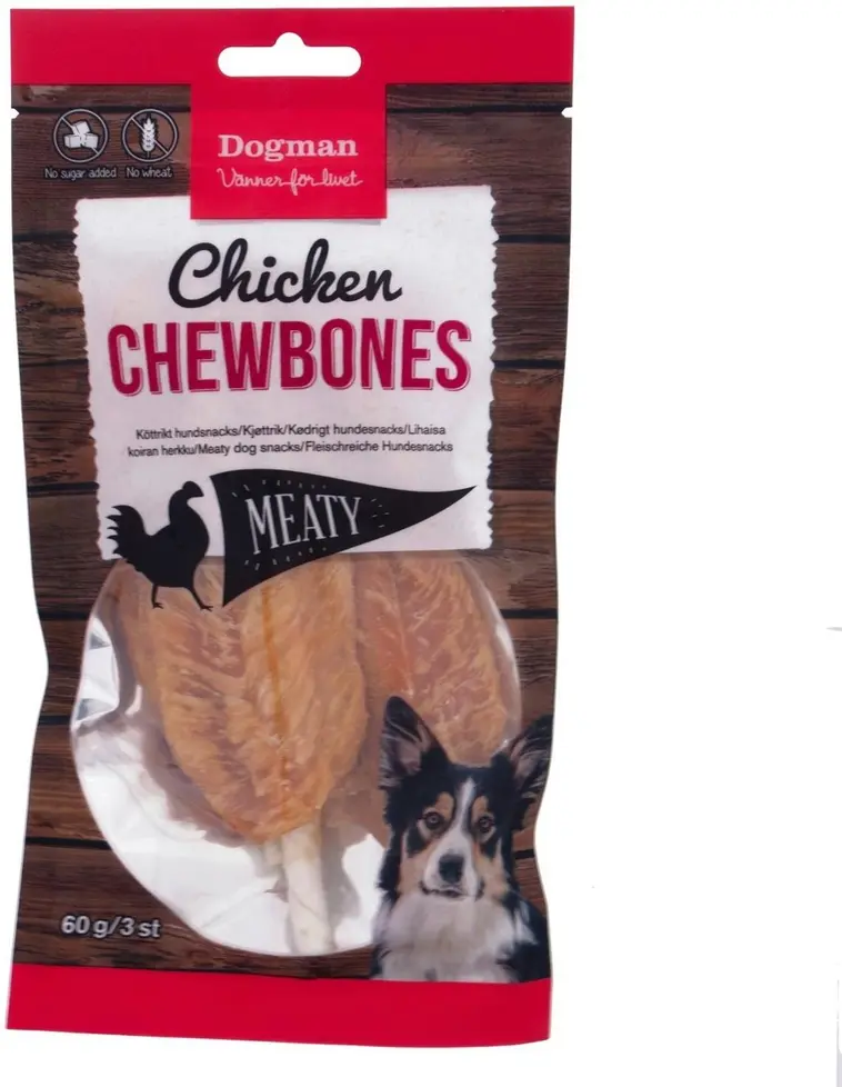 Dogman Meaty 60g 3kpl Chicken Chewbone koiraherkku