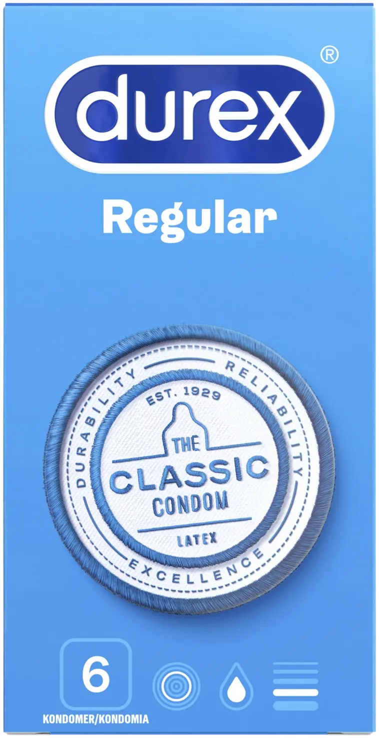 Durex 6 kpl Regular kondomi