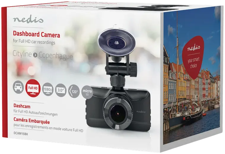 Nedis Autokamera DCAM15BK 1080p@30fps 12.0 MPixel 3.0 " LCD Musta/Punainen - 13