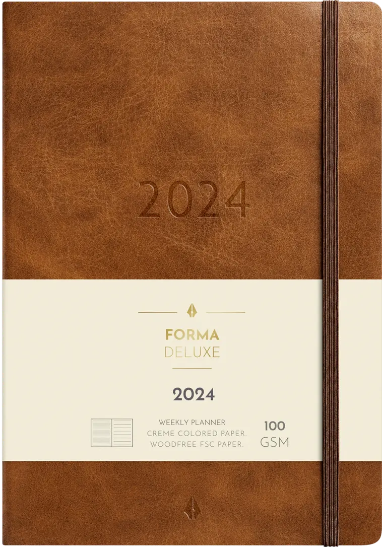 Burde kalenteri 2024 Business Forma Deluxe ruskea