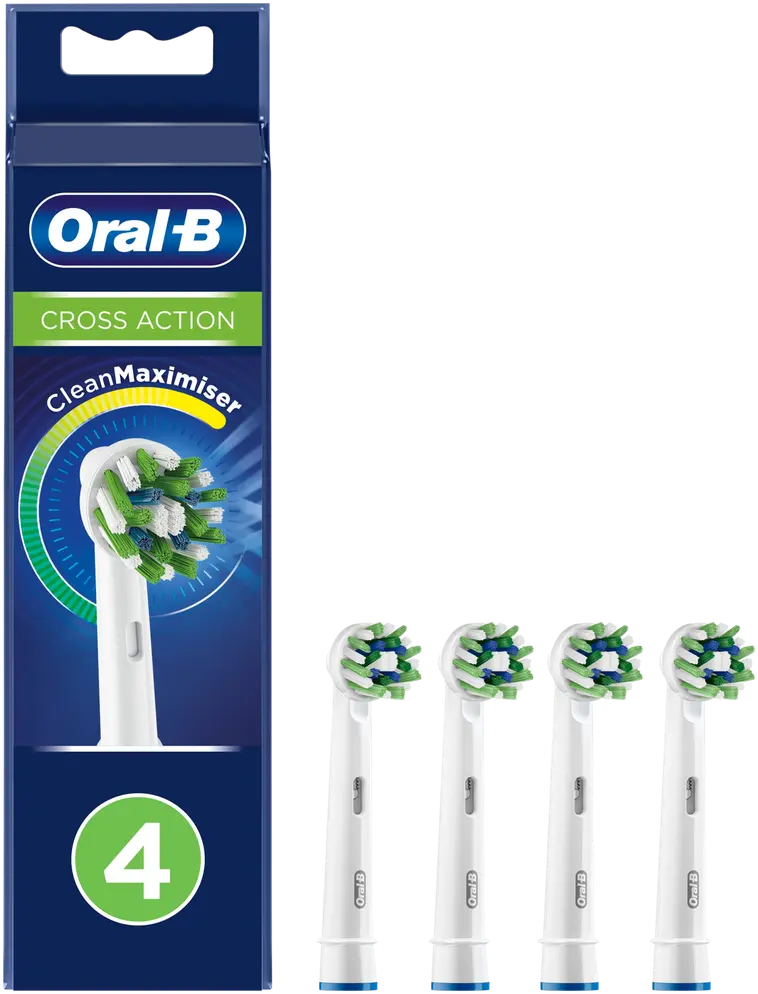 Oral-B CrossAction vaihtoharja CleanMaximiser -tekniikalla 4kpl