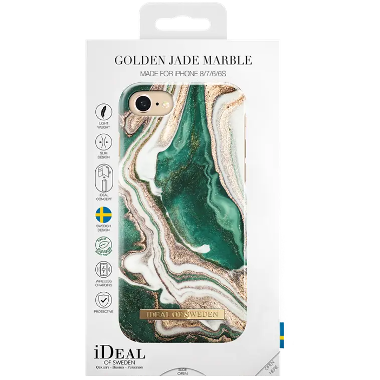 iDeal of Sweden Suojakuori iPhone 8/7/6/SE Golden Jade Marble - 3