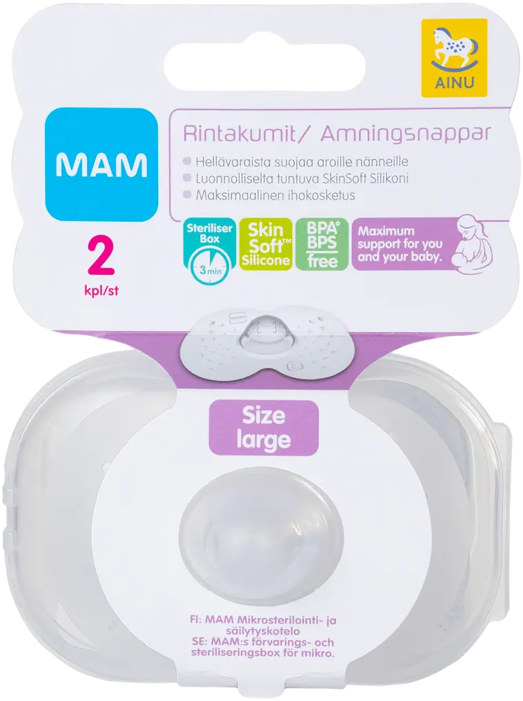 Ainu MAM Nipple Shields Rintakumi 2kpl Koko L Prisma Verkkokauppa