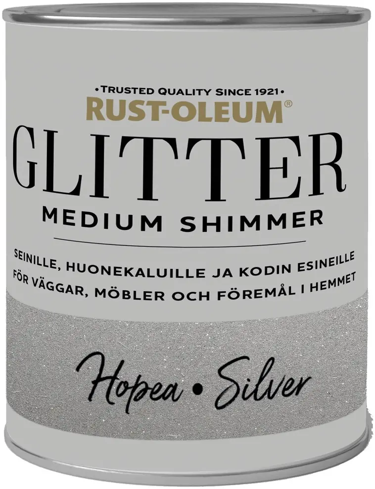 Rust-Oleum GlitterMedium shimmer 750ML Silver Seinämaali