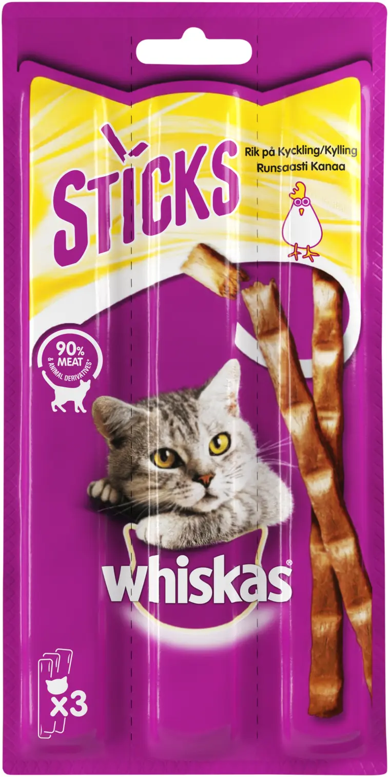 Whiskas Sticks Kana 3x6g
