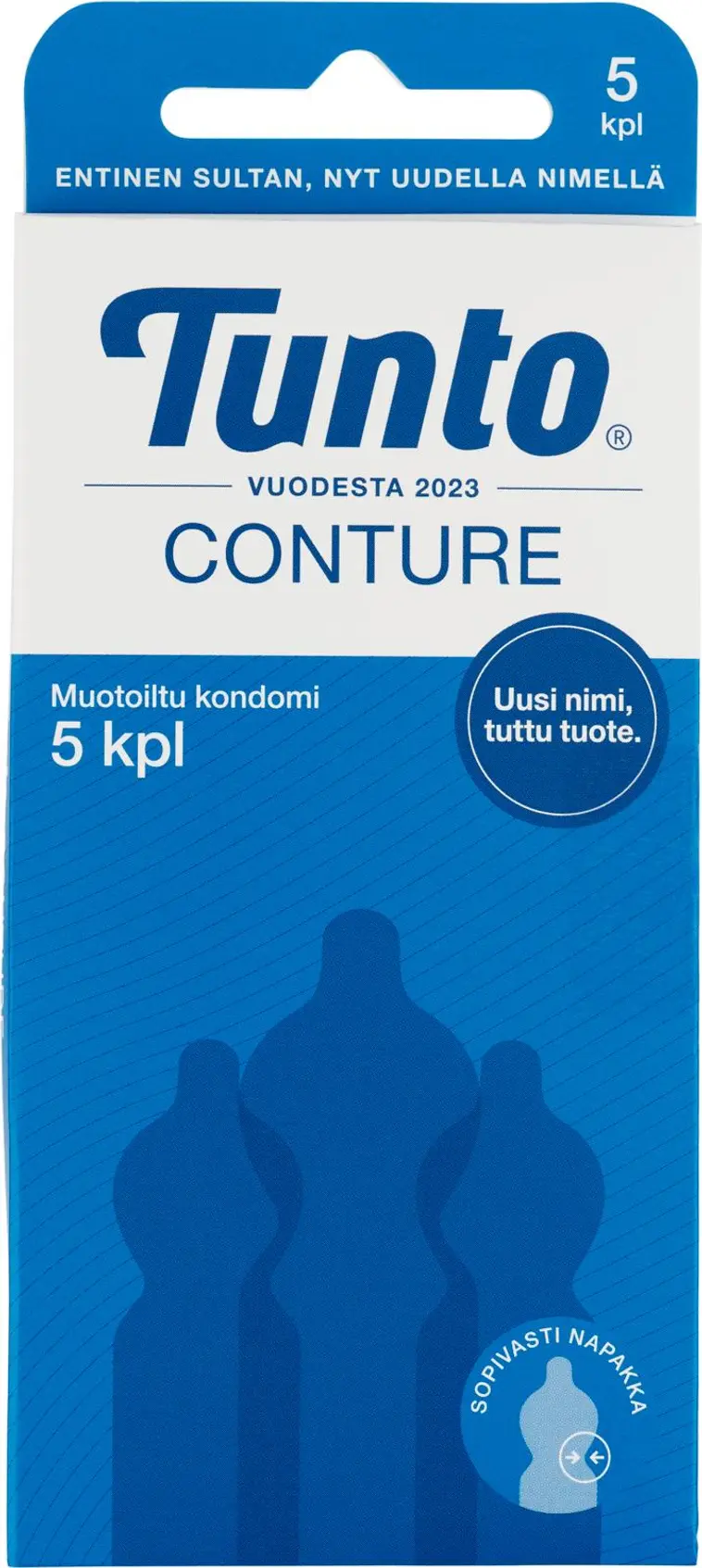 Tunto Conture muotoiltu kondomi 5kpl