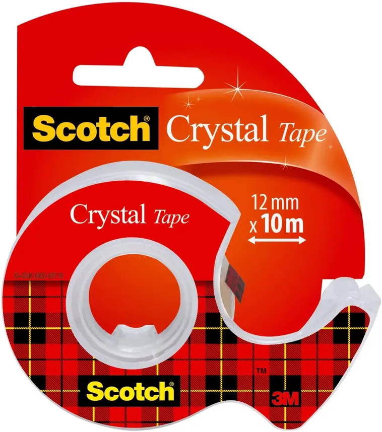 Scotch crystal- teippi 1 rla 12 mm x 10 m + minikatkaisija