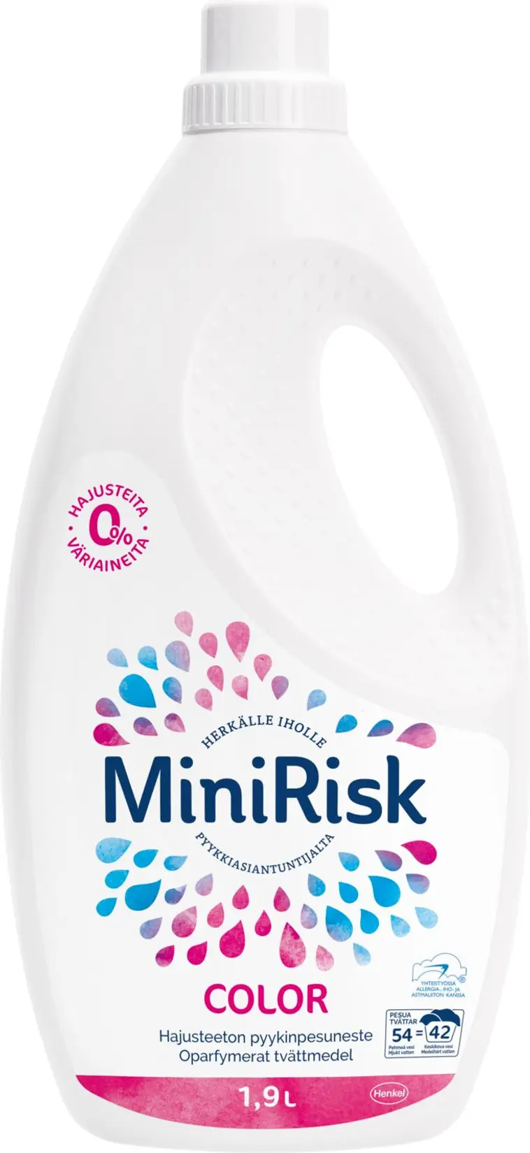 Mini Risk 1,9L Color pyykinpesuneste herkkäihoisille hajusteeton