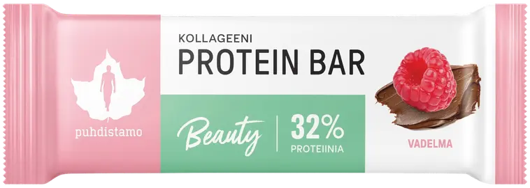 Puhdistamo Kollageeni Beauty proteiinipatukka Vadelma 30 g | Prisma  verkkokauppa