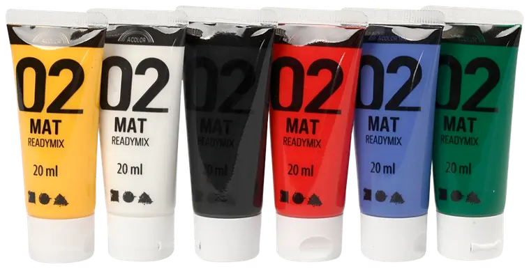 Nellen A-Color akryylimaalilajitelma 6x20ml