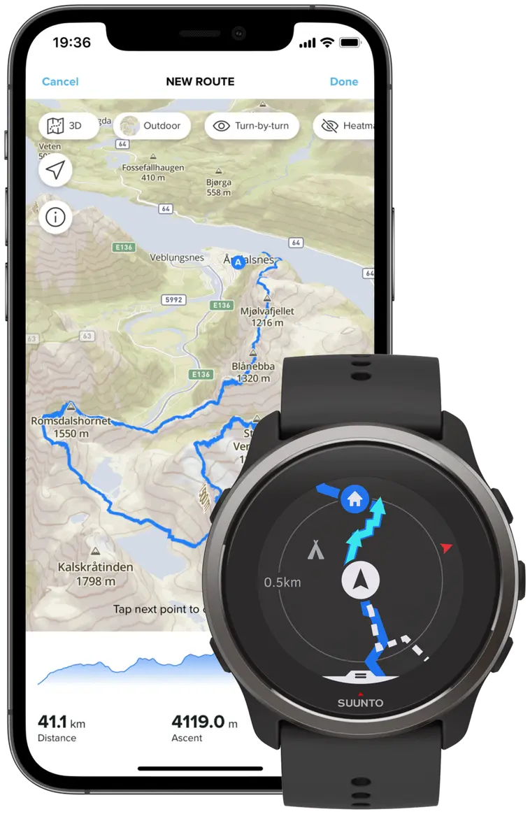 Suunto 5 Peak -urheilukello, Musta - 5