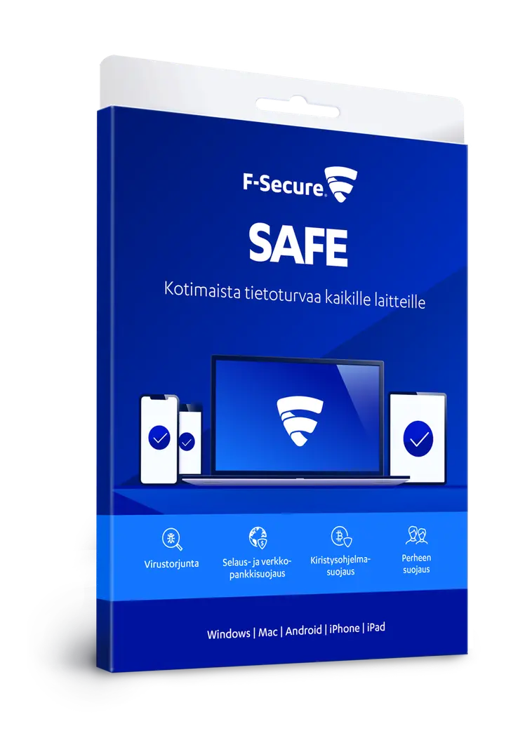 F-Secure SAFE tietoturvaohjelma 1 vuosi 1 laite