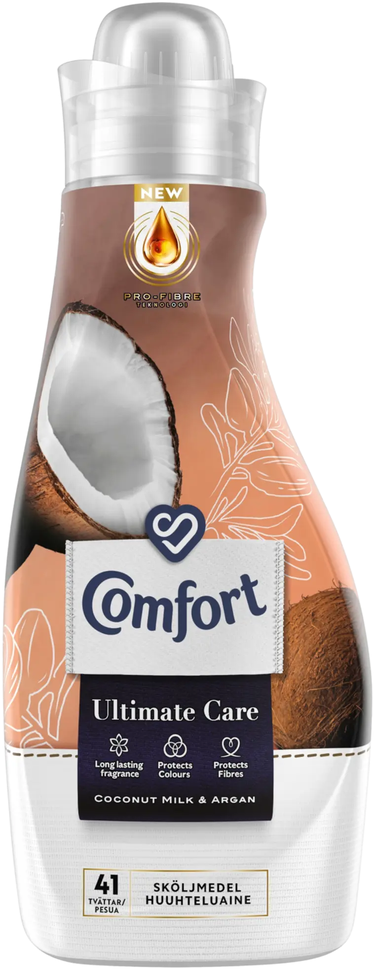 Comfort Revive Coconut Milk & Argan Huuhteluaine Pitkäkestoinen tuoksu Pehmeät vaatteet 750 ml 41 pesua