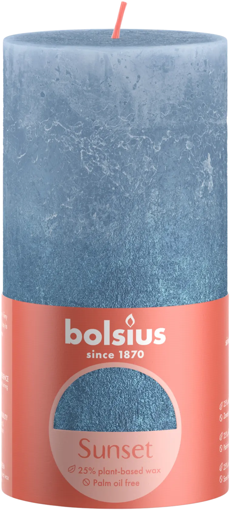 Bolsius RUSTIIKKI PK  130/68 Sky blue