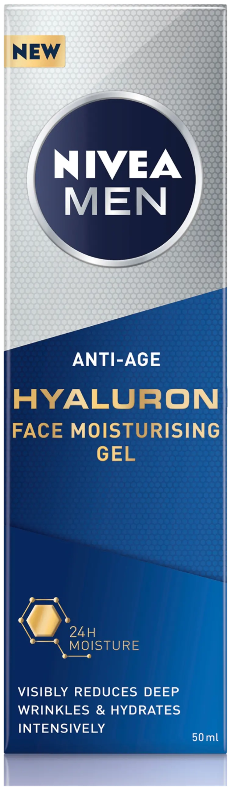 NIVEA MEN 50ml Anti-Age Hyaluron Face Moisturising Gel -kasvogeeli