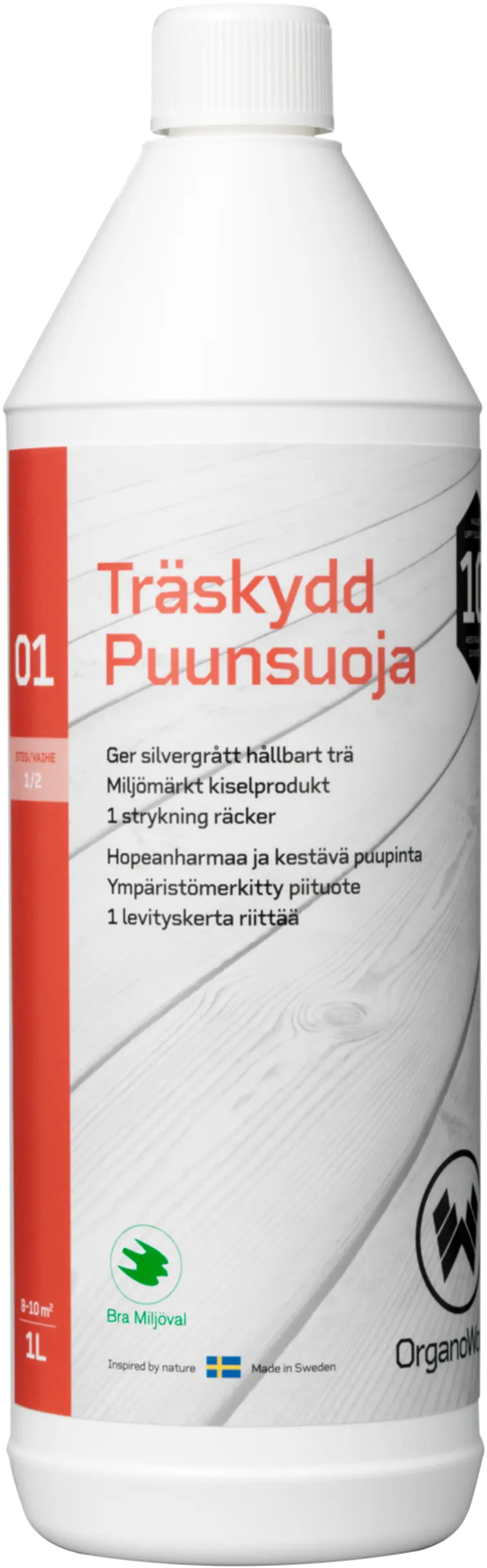 Organowood Puunsuoja 01 1 l harmaannuttaja 103374