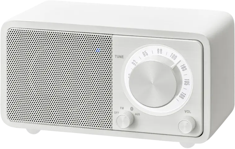 Sangean radio bluetooth kaiuttimella Genuine Mini (WR-7) valkoinen - 1