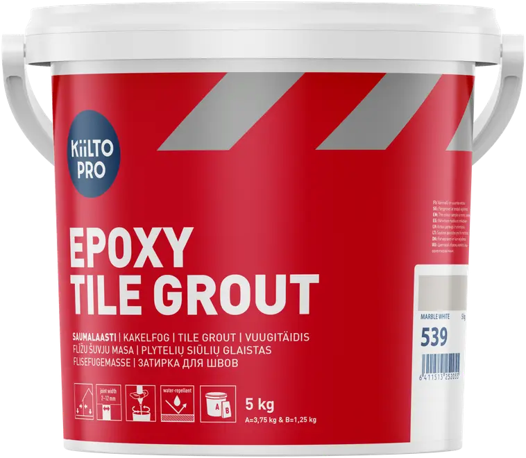 Kiilto Pro Epoxy Tile grout 539 marble white 5 kg Saumalaasti