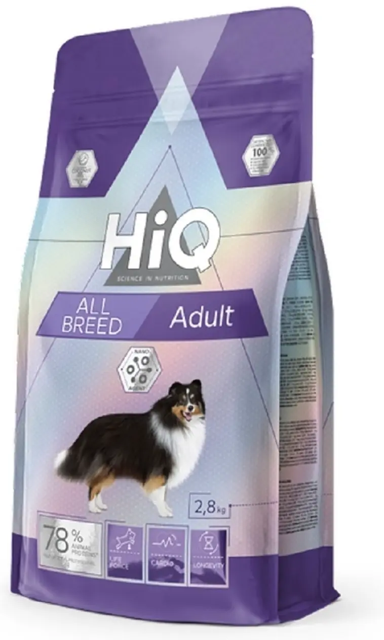 HiQ All Breed Adult koirien täysravinto siipikarja 2,8 kg