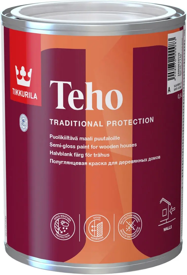 Tikkurila Teho öljymaali ulkopuupinnoille 0,9l C vain sävytykseen puolikiiltävä
