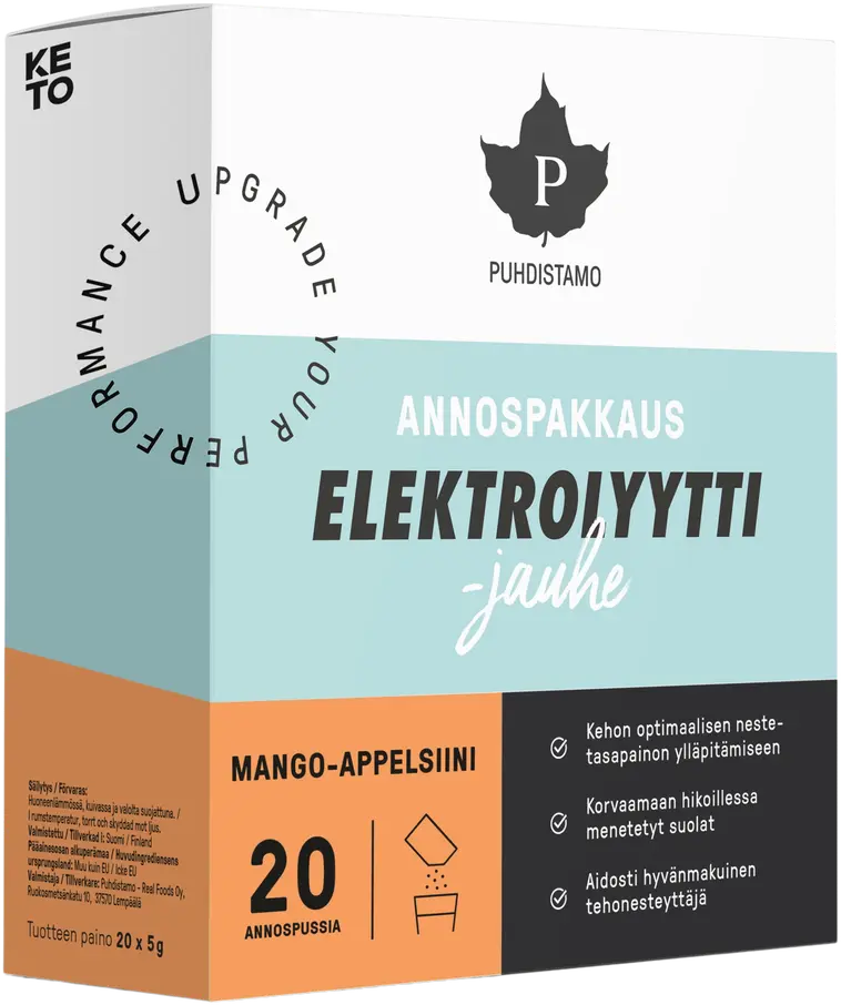 Puhdistamo Elektrolyyttijauhe Annospakkaus Mango-Appelsiini 20 x 5 g |  Prisma verkkokauppa