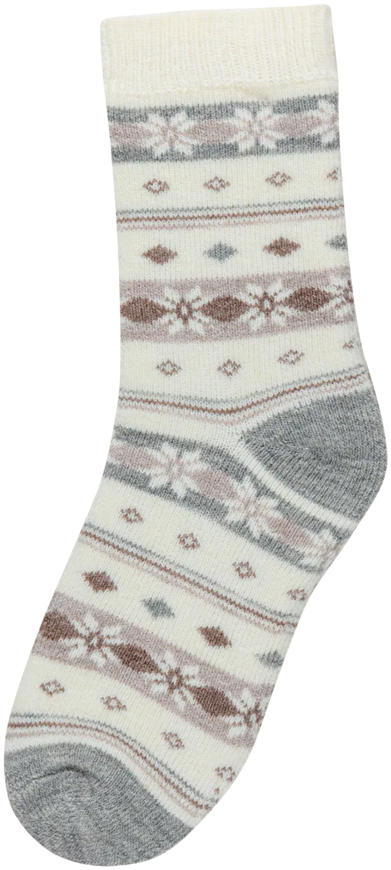 Женские носки House из смесовой шерсти 214Х322514 (размер 35-38, цвет Белый/серый)