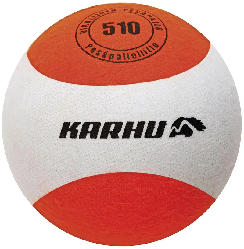 Игровой мяч Karhu Baseball 510 Tenava 95-100г (цвет Оранжевый/белый)