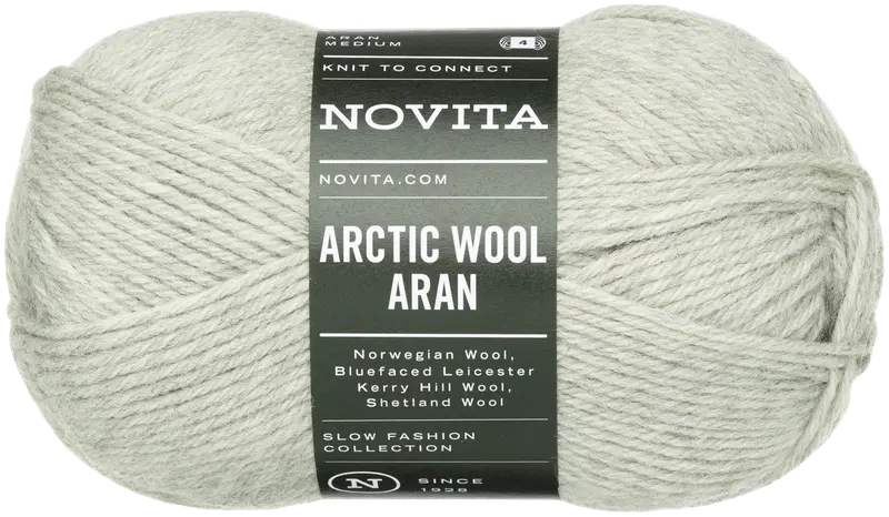 Пряжа Novita Arctic Wool Aran 100 г ветровая волна 443 (цвет ветер)