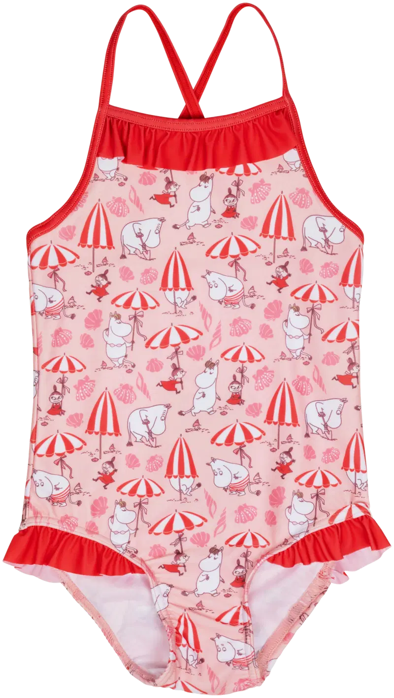 Детский купальник Moomin Simpukkaranta 592031 (размер 122-128 СМ, цвет коралл)