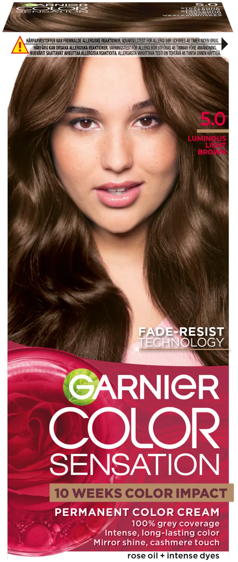 Garnier Color Sensation 5.0 Luminous Light Brown Сияющая светло-коричневая стойкая краска 1 шт. (цвет Светло-коричневый)