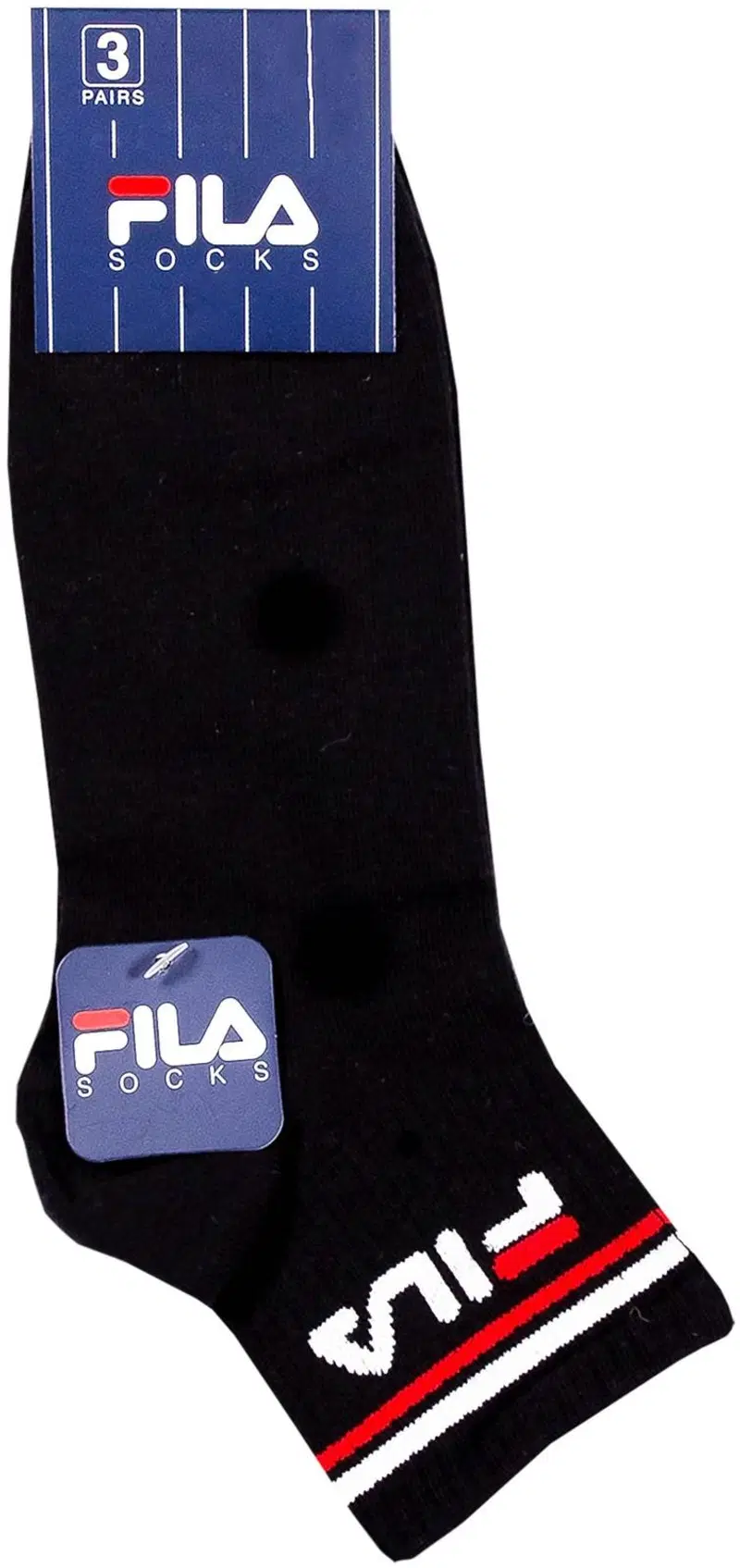 Мужские носки Fila, 3 пары (размер 39-42, цвет ЧЕРНЫЙ)