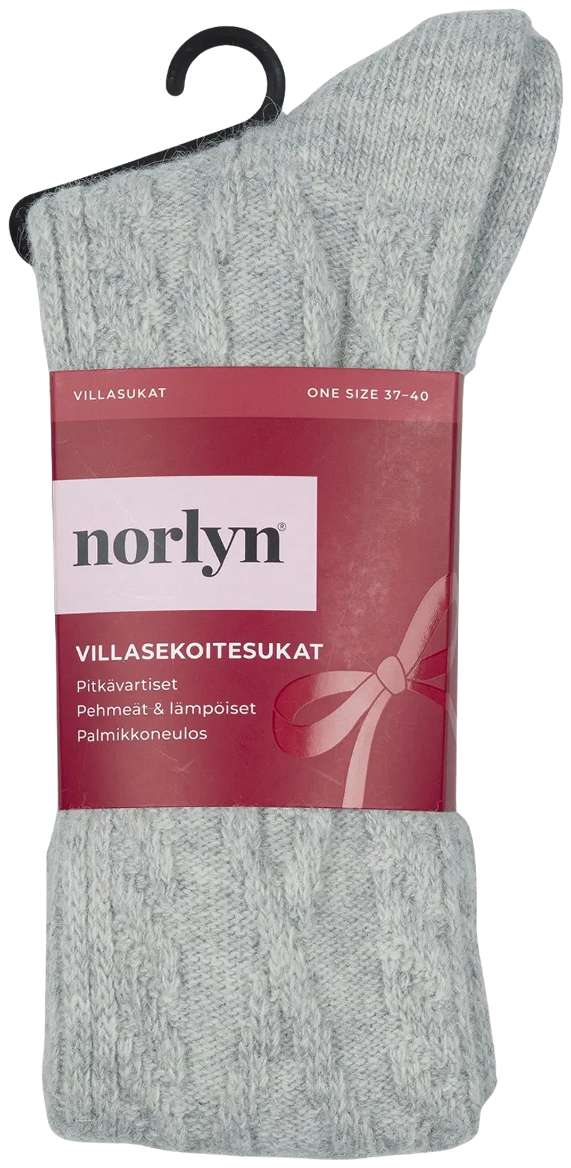 Женские носки Norly из смесовой шерсти (размер 37-40, цвет Светло-серый меланж)