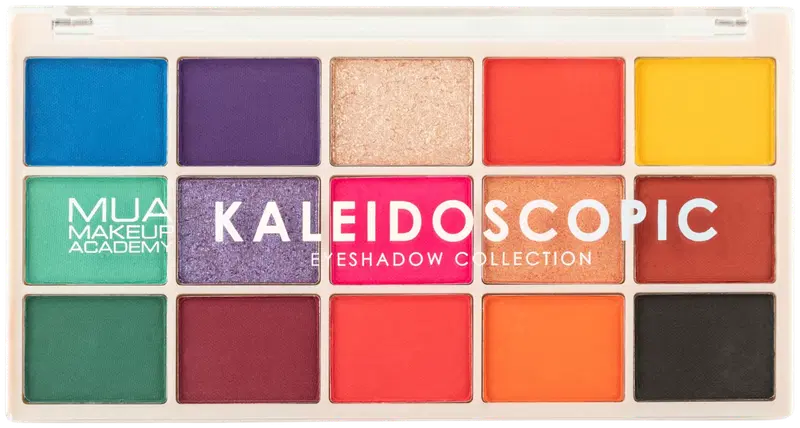 MUA Make Up Academy Eyeshadow Palette 15 оттенков 12 г Калейдоскопическая палитра теней для век (цвет Калейдоскопический)