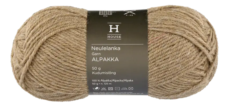 Пряжа для домашнего вязания Alpaca 710234 50 г Sand Beige 6118 (цвет песочно-бежевый)