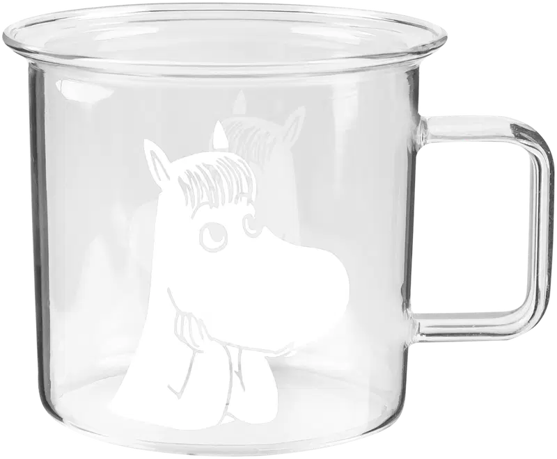 Стеклянная кружка Muurla Moomin Niiskuneiti 3,5 дл прозрачная (цвет яркий)