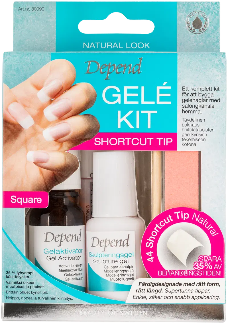Depend Gelékit - Набор для гелевых ногтей Natural Look Shortcut Tip № 80090