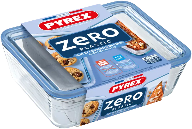Блюдо из стекла Pyrex со стеклянной крышкой 24 x 19 x 8 см, 2,6 л Pure Glass