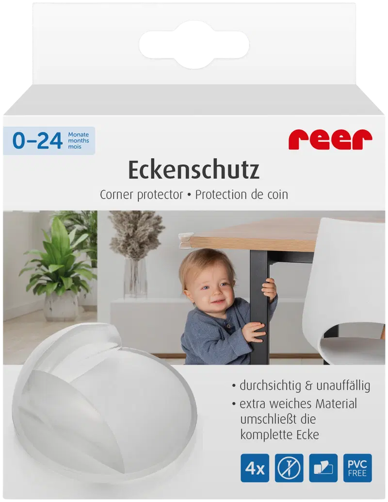 Защитные уголки Reer 4 шт, прозрачные