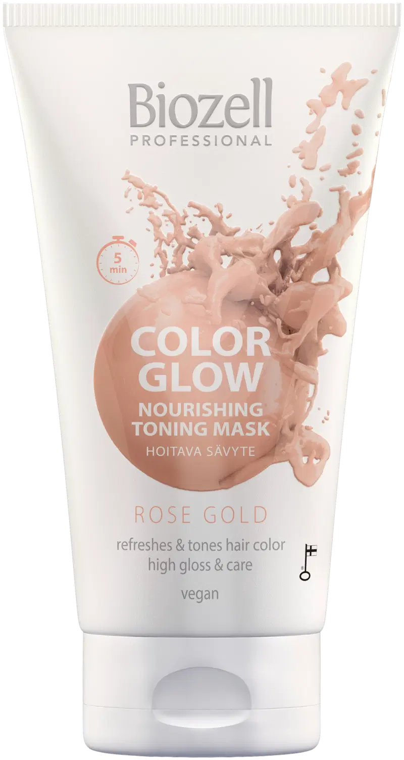 Biozell Color Glow Питательная оттеночная маска Розовое Золото 150мл