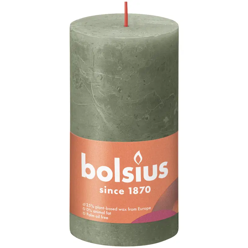 Bolsius RUSTIIKKI PK 130/68 Оливки свежие (цвет Свежая оливка)