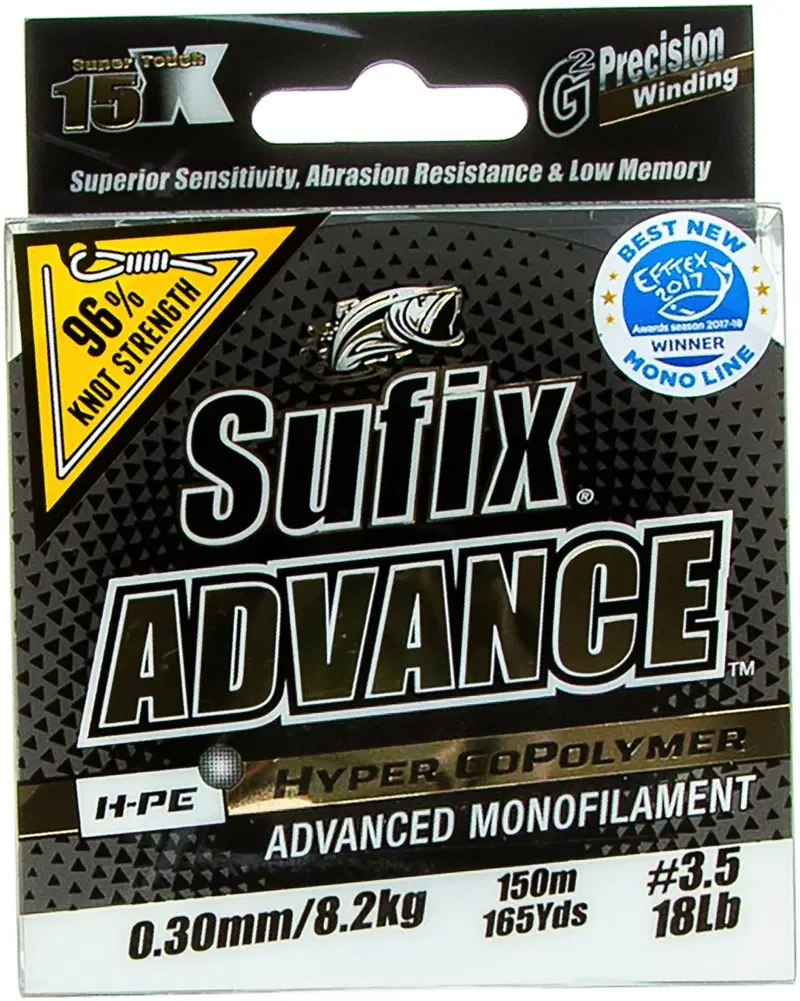 Sufix Advance 150м 0,30мм/8,2кг прозрачная леска