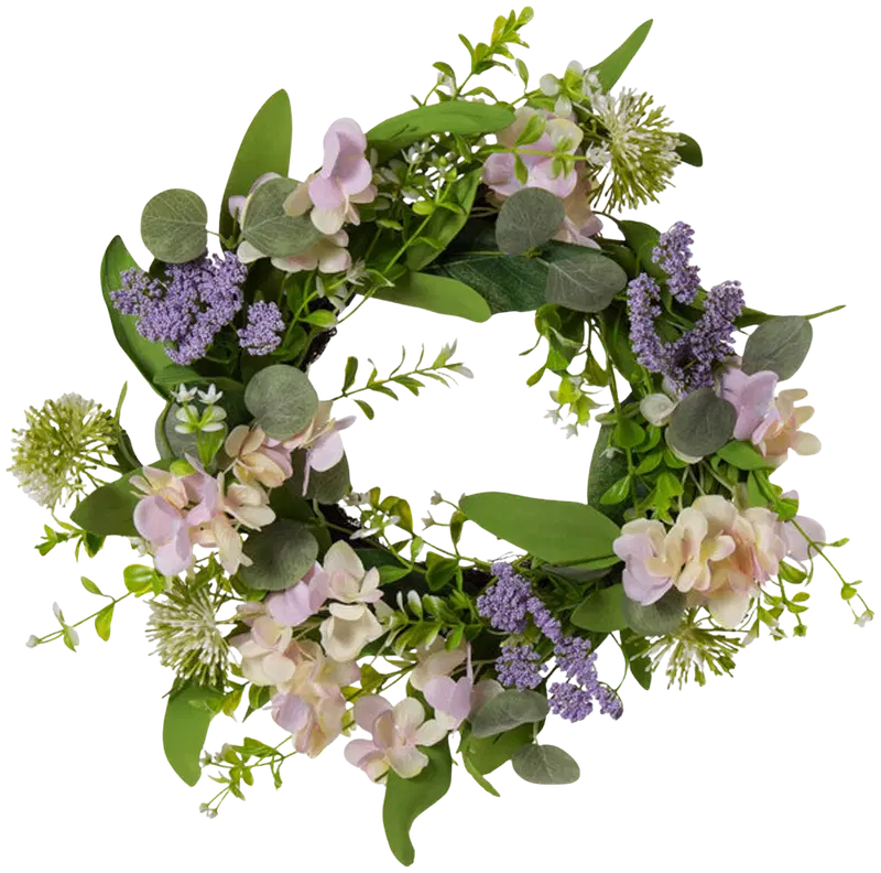 AmandaB Венок 42см цветок (цвет зеленый, лавандовый, фиолетовый)