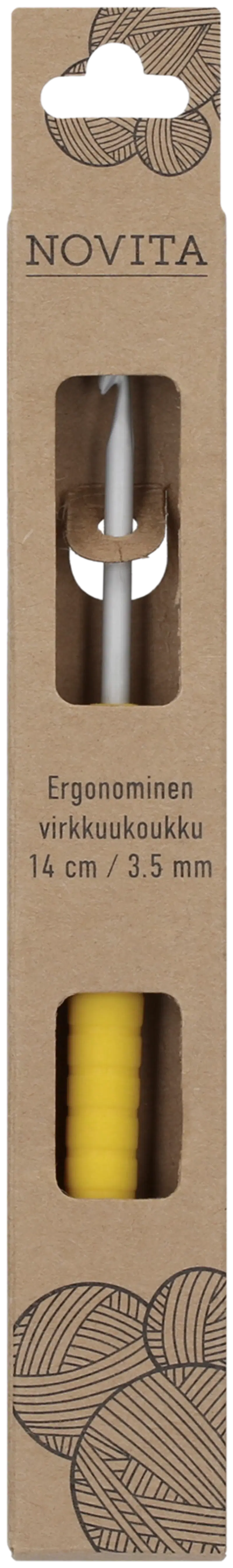 Крючок Novita Ergonomic 14 см 3,5 мм (цвет АЛЮМИНИЙ)