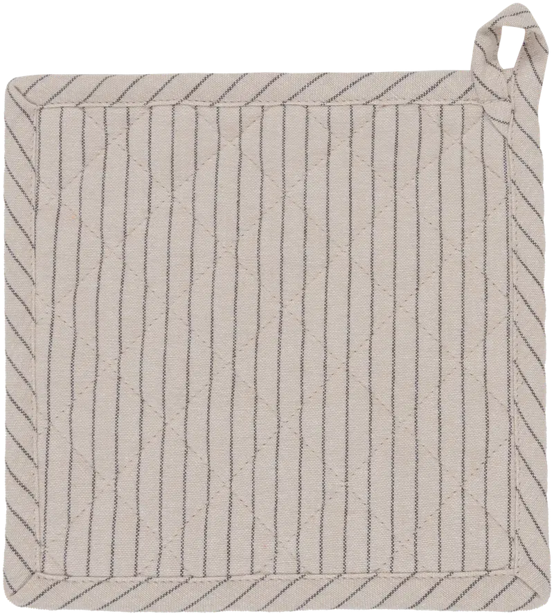 Прихватка для дома Pinstripe 22 x 22см лен/черный PatternLab (цвет льняной шамбре/черный)